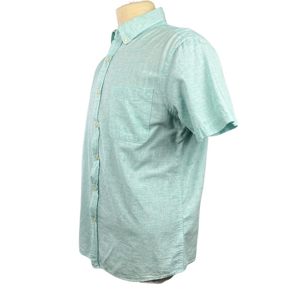 Sonoma Men's Green Button‎ Down Shirt Short Sleeves Sz Large - Picture 4 of 7